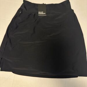 NWT Pinup Fashion Womens Black‎ Swim Skort Size Small